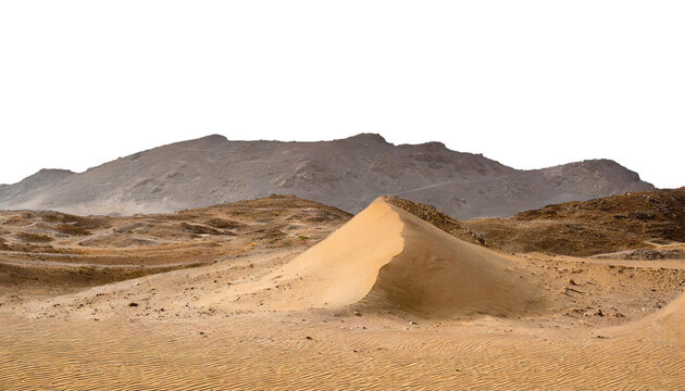 desert cut out, or sand and transparent background, desert with sky cut out