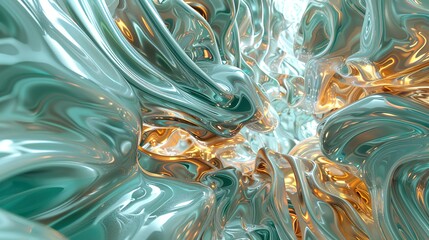 Abstrakter Hintergrund: Bunte Wellen in flie&szlig;ender Bewegung