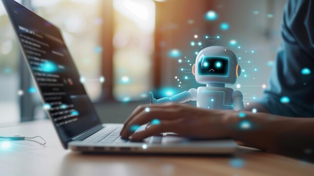 Chat with AI or Artificial Intelligence technology.