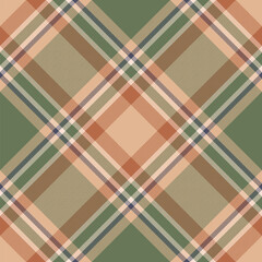 Plaid pattern vector. Check fabric texture. Seamless textile design for clothes, paper print.