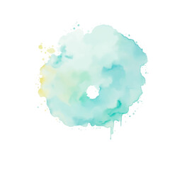 Green watercolor brush paint background	