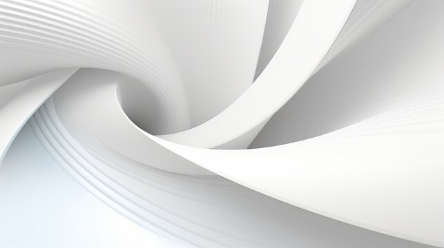 White intersected 3D spirals form an abstract digital illustration, offering a visually striking background pattern.