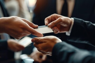 Contract. business people executive group exchanging business name card in meeting room at office building company, leadership, teamwork, business finance, partnership concept