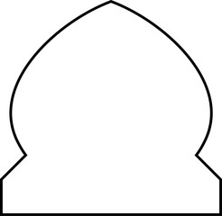Islamic Dome Design Thin Line outline Black silhouettes Design pictogram symbol visual illustration