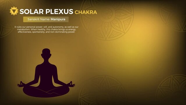 Exploring the properties of Solar Plexus Chakra through Dynamic 4K Animated Infographics