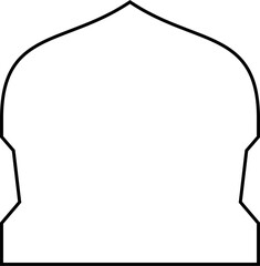 Islamic Dome Design Thin Line outline Black silhouettes Design pictogram symbol visual illustration