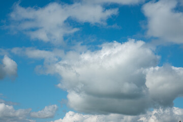 Fototapeta premium nature view white clouds on soft sky background