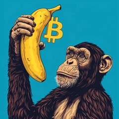 banana cartoon bitcoin