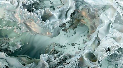 Abstrakter Hintergrund: Bunte Wellen in fließender Bewegung