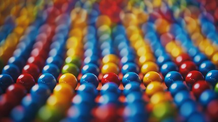 Colorful Balls Arranged on Table