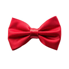 red bow tie isolated on Transparent background.
