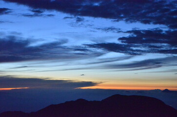 sunset in the mountains