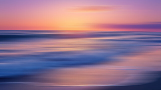 beautiful sunset at the beach. Horizontal Background image engendering peacefulness, tranquility.