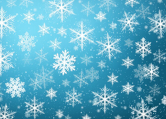 abstract winter background made of snowflakes created with generative ai technology