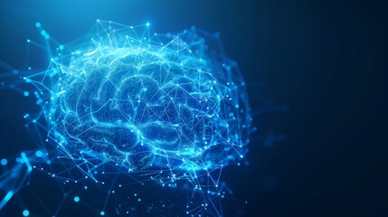 Computer Generated Image of a Human Brain. Generative AI