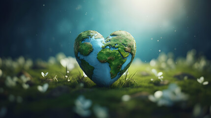 A 3D heart shaped Earth for World Kindness Day,