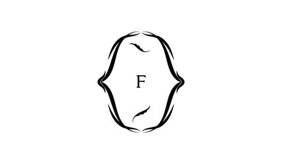 Pear Isolated on White Alphabetical Logo