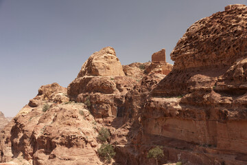 Fototapeta premium Jordan ancient Petra on a sunny winter day