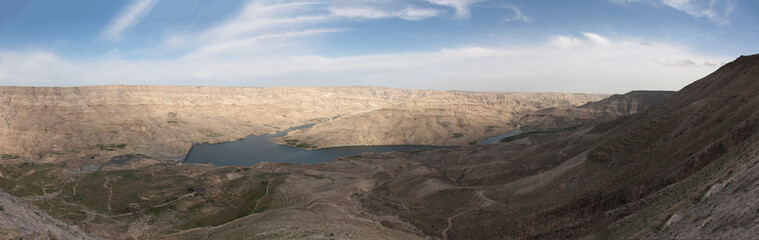Jordan landscape on a sunny winter day