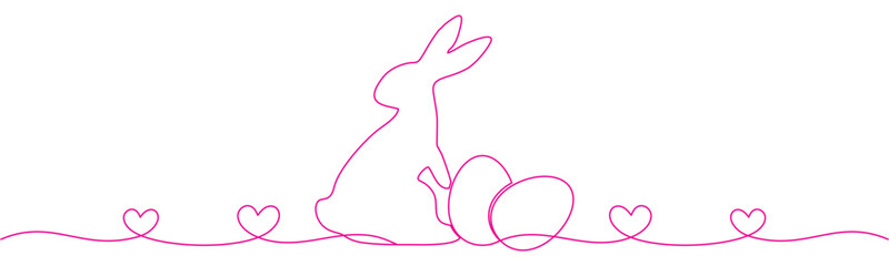 Illustration of a easter bunny egg of line art style for easter day of vector	