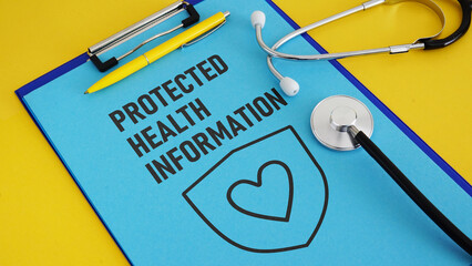 Protected health information PHI is shown using the text