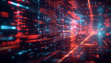 Vibrant Dark Background With Bright Lights. Generative AI