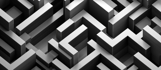 Monochrome geometric design