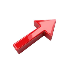 Red arrow shows growth, isolated on transparent background.