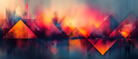 Dynamic Cityscape Painting With Vivid Colors