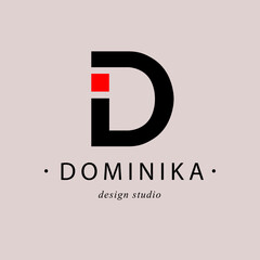 Bundle Minimalistic Logos. Monogram of letters D. square Vector design. for beauty salon or art studio.