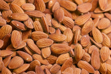 Premium Assortment of Almonds in Natural Close-Up Detail