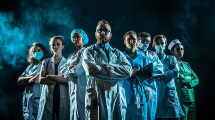 Fototapeta premium Group of People Standing Together. Generative AI