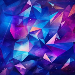 Colorful Background With Triangles and Stars