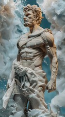 Obraz premium Atlas Stands Firm Against the Tides of Fate