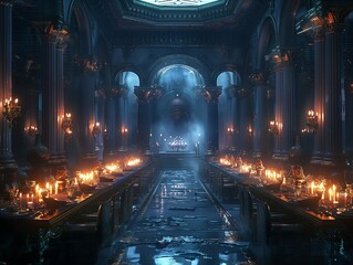 Obraz premium Large Room Filled With Tables and Chairs