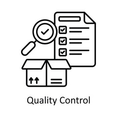 Quality Control vector outline icon design illustration. Manufacturing units symbol on White background EPS 10 File