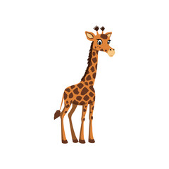 Fototapeta premium Giraffe cartoon style, vector art and illustration.