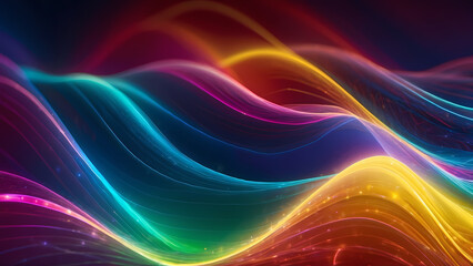Vibrant Light Wave Backgrounds - obrazy, fototapety, plakaty