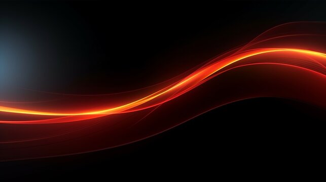 Realistic vector illustration showcases high-speed curves of a driving line with a neon effect, portraying the dynamic trace of a fast-moving car or race.