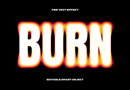 Burn Blur Text Effect