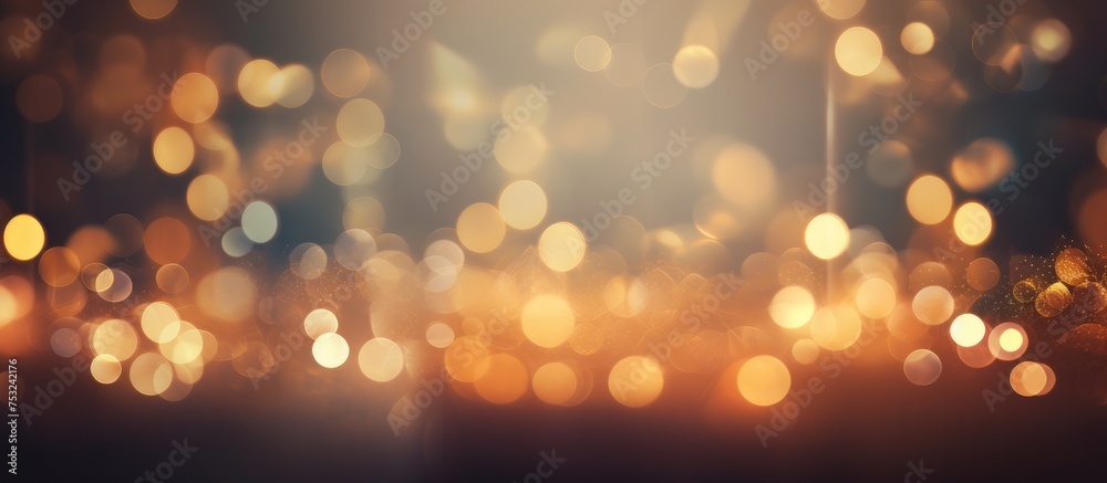 Wall mural abstract bokeh lights with soft glow backdrop blurred wall