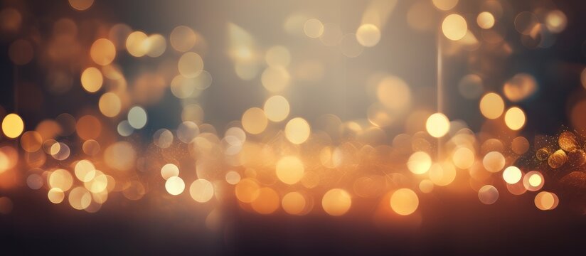 Abstract bokeh lights with soft glow backdrop Blurred wall