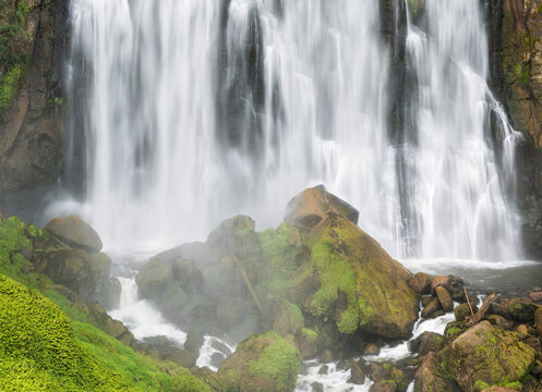 Marokopa Falls, Waikato, Nordinsel, Neuseeland, Ozeanien