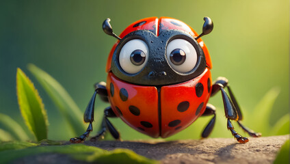 cartoon ladybug cute character