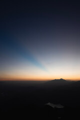 sunset over the mountains