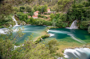 Waterfall in Krka National Park - 753244911