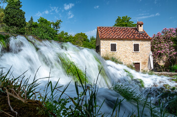 Waterfall in Krka National Park - 753244977
