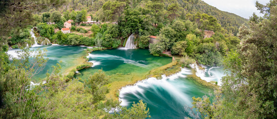Waterfall in Krka National Park - 753244984