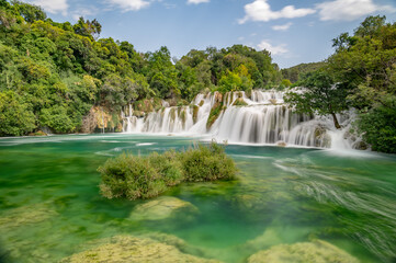 Waterfall in Krka National Park - 753245102