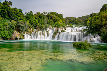 Waterfall in Krka National Park - 753245117